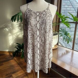 Chic Soul Animal Snake Print Sleeveless Tank Cami Top